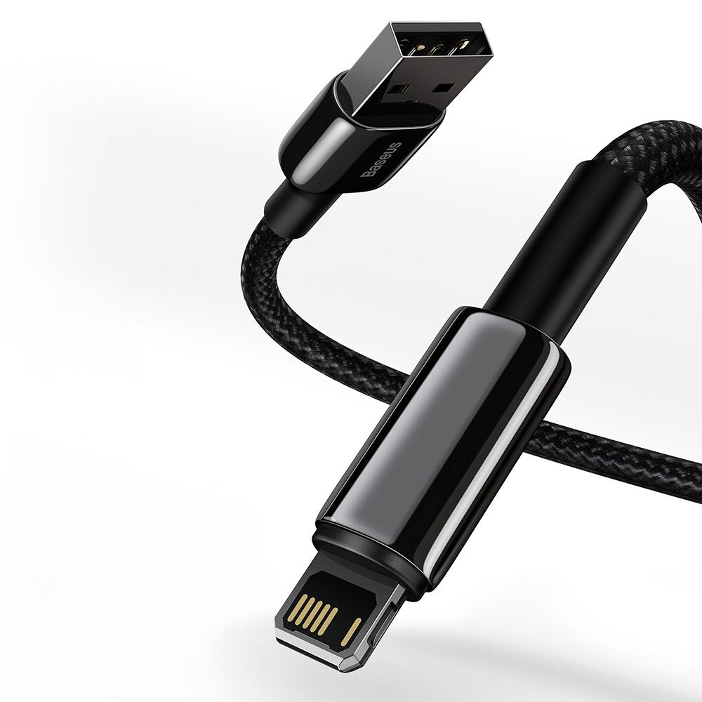 Baseus Tungsten Gold Cable Lightning 2.4A - Καλώδιο Δεδομένων και Φόρτισης Lightning 1M για iPhone - Black - CALWJ - 01