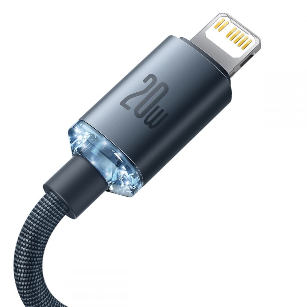 Baseus Crystal Shine Cable Type - C to Lightning PD 20W - Καλώδιο Δεδομένων και Γρήγορης Φόρτισης Type - C to Lightning 1.2M - Black - CAJY000201