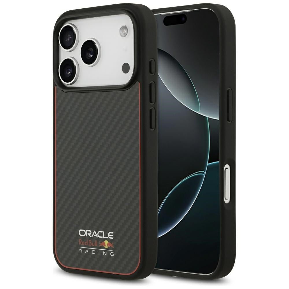 Red Bull iPhone 17 Pro - Kevlar Logo Matt MagSafe - Σκληρή Θήκη με Πλαίσιο Σιλικόνης - Black - RBHMP17L24CFOSK
