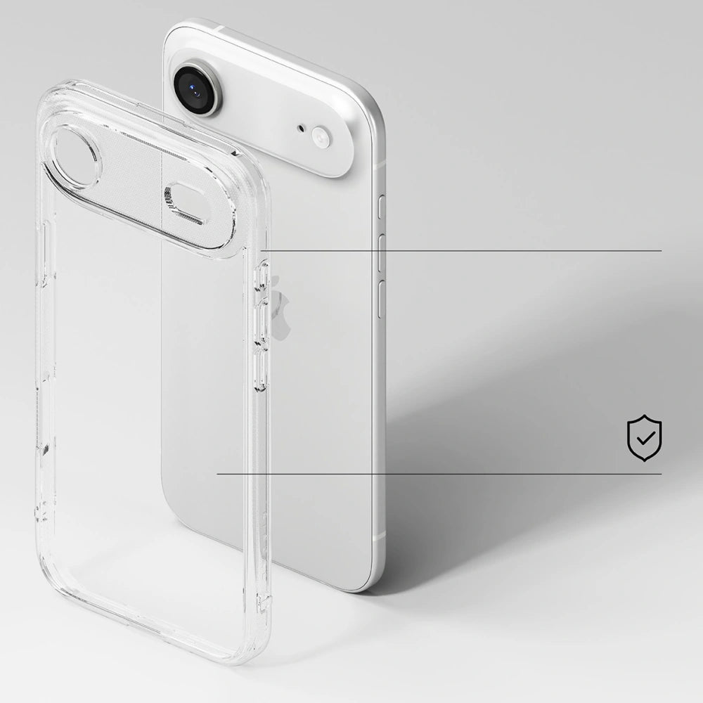 Ringke iPhone Air Fusion Σκληρή Θήκη με Πλαίσιο Σιλικόνης - Διάφανη