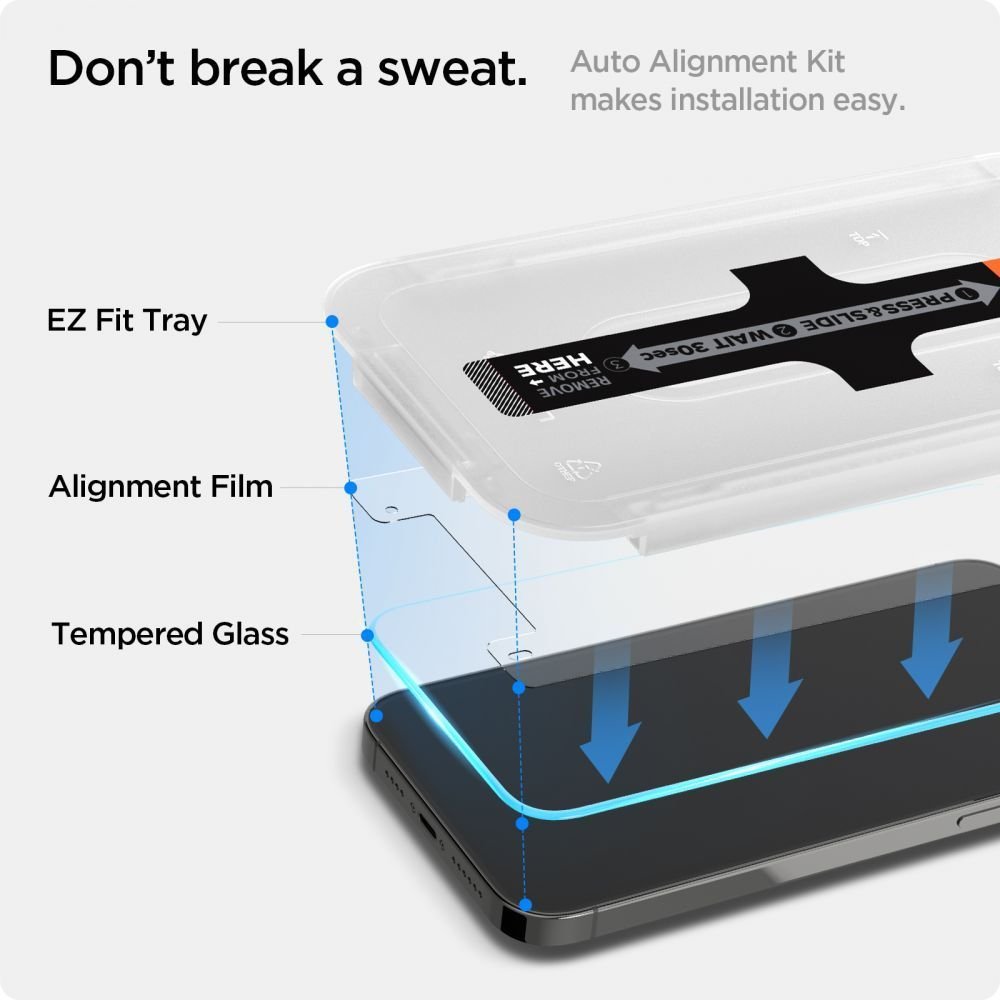 Spigen iPhone 13 / 13 Pro Glas.TR EZ Fit 0.2mm 2.5D 9H Tempered Glass Αντιχαρακτικό Γυαλί Οθόνης - Clear - AGL03724