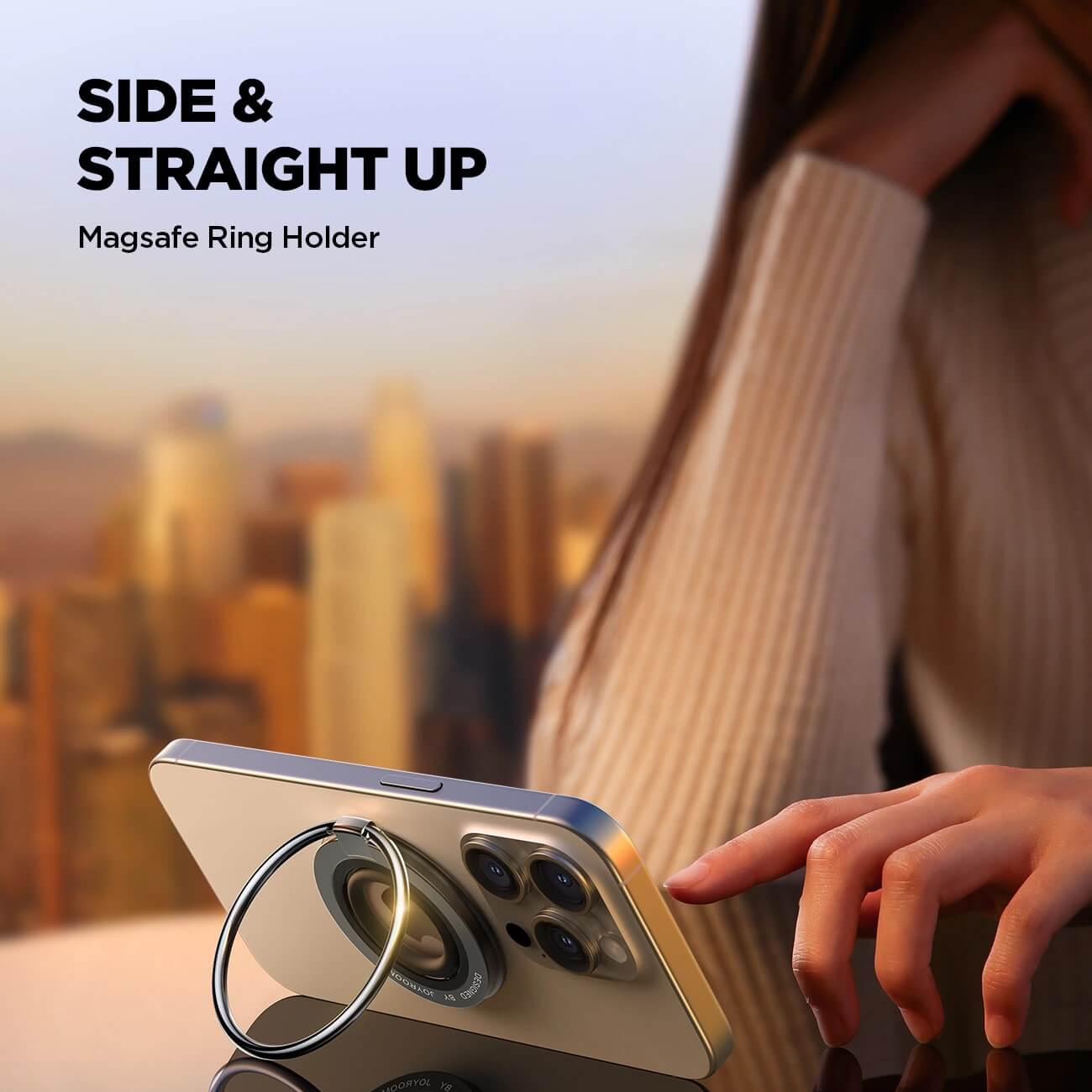 Joyroom JR - ZS383 MagSafe Phone Holder - Δαχτυλίδι Συγκράτησης Κινητού - Βάση Στήριξης - Black