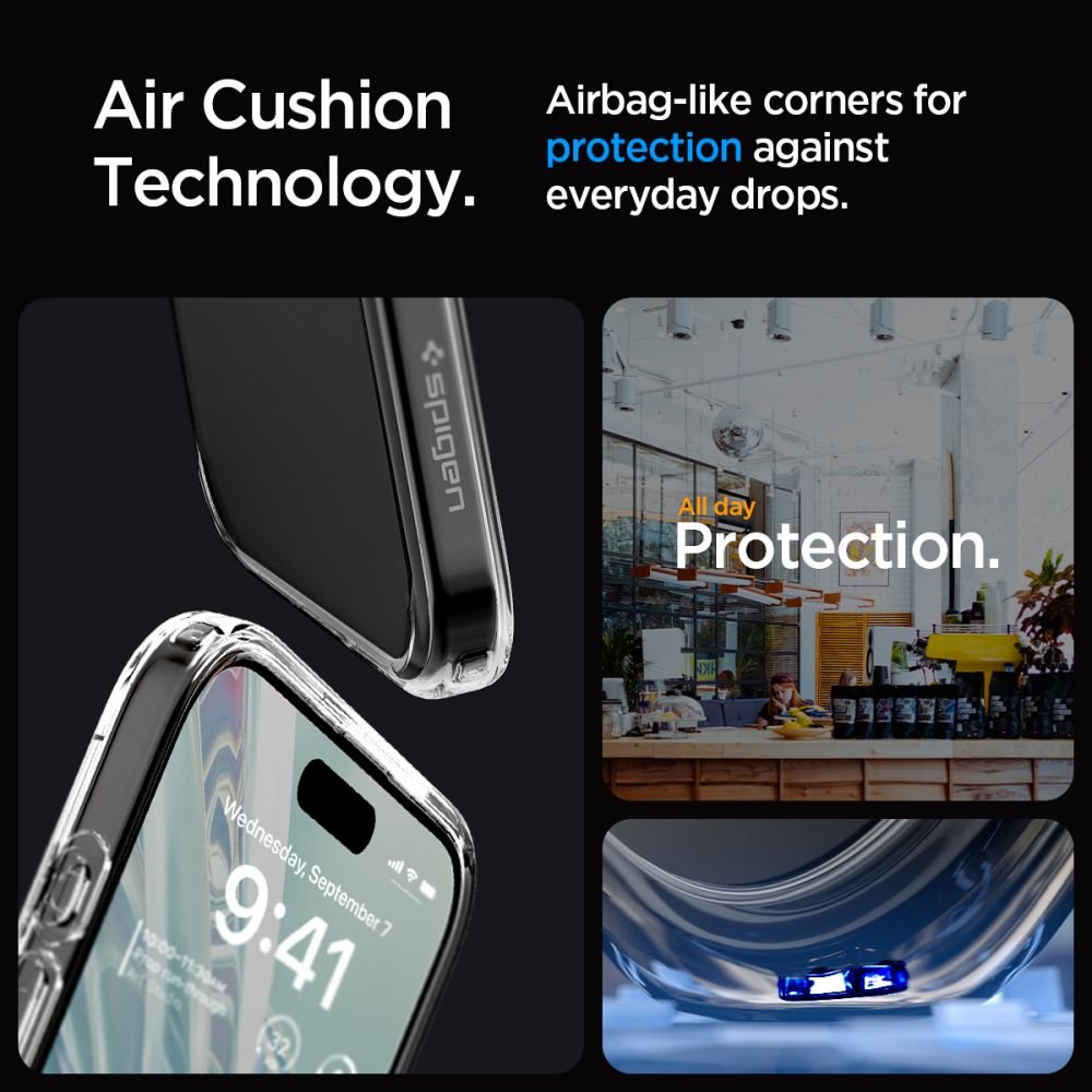 Spigen iPhone 15 Pro Ultra Hybrid Σκληρή Θήκη με Πλαίσιο Σιλικόνης - Frost Clear