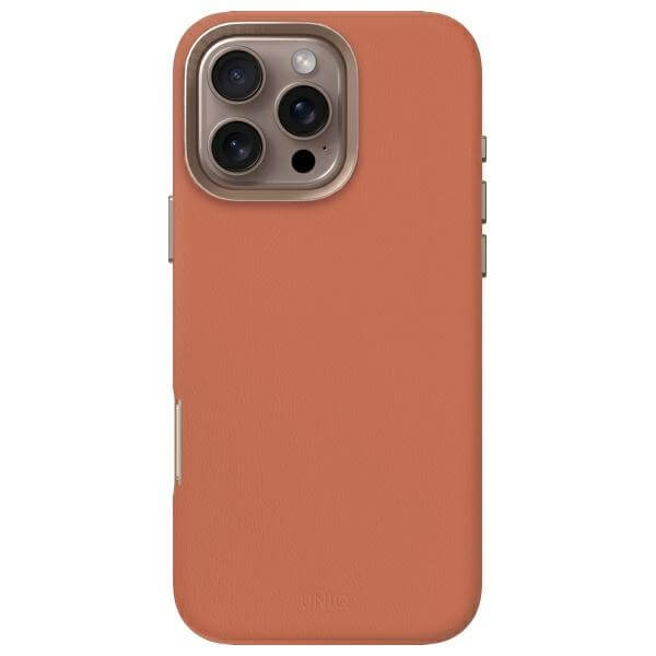Uniq iPhone 16 Pro - Lyden MagClick - Σκληρή Θήκη με Επένδυση Συνθετικού Δέρματος και MagSafe - Terracotta