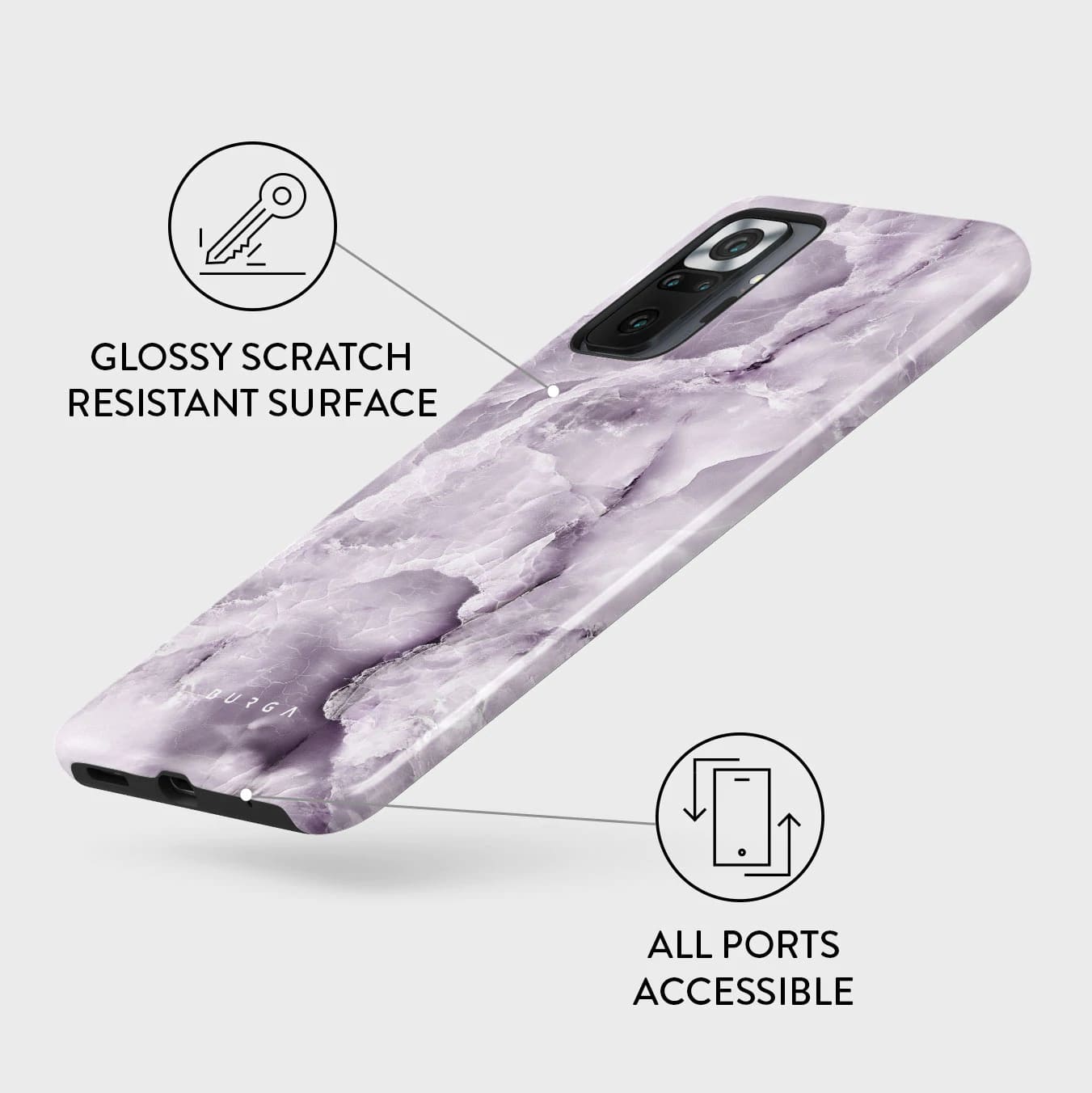 Burga Xiaomi Redmi Note 10 Pro Fashion Tough Σκληρή Θήκη - Black Currant