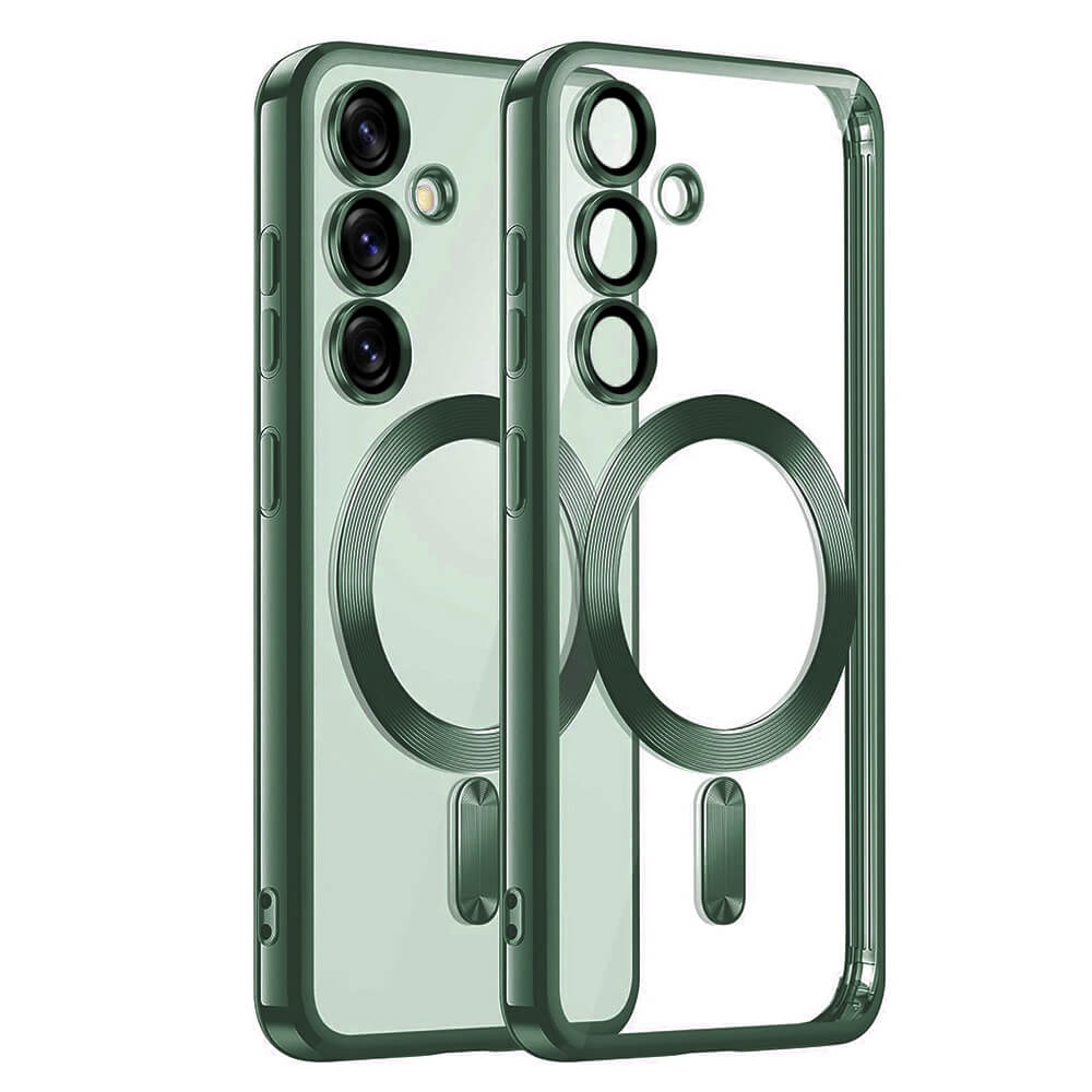 Techsuit Samsung Galaxy S25 - Luxury Crystal MagSafe - Θήκη Σιλικόνης - Deep Green