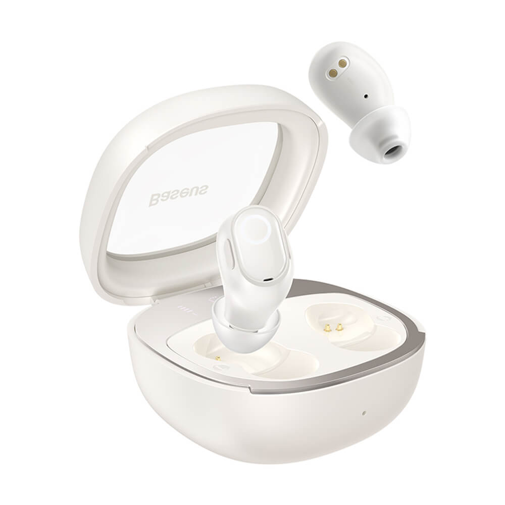 Baseus Earbuds WM02+ - TWS Bluetooth V5.3 - Ασύρματα ακουστικά για Κλήσεις / Μουσική - Creamy White