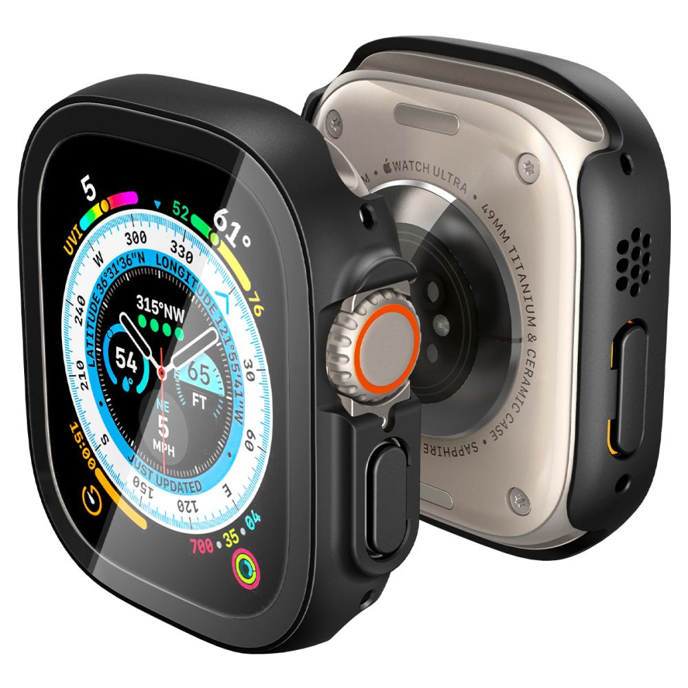 Spigen Θήκη Apple Watch Ultra (1/2/3) - 49mm Thin Fit 360 με Προστασία Οθόνης - Black