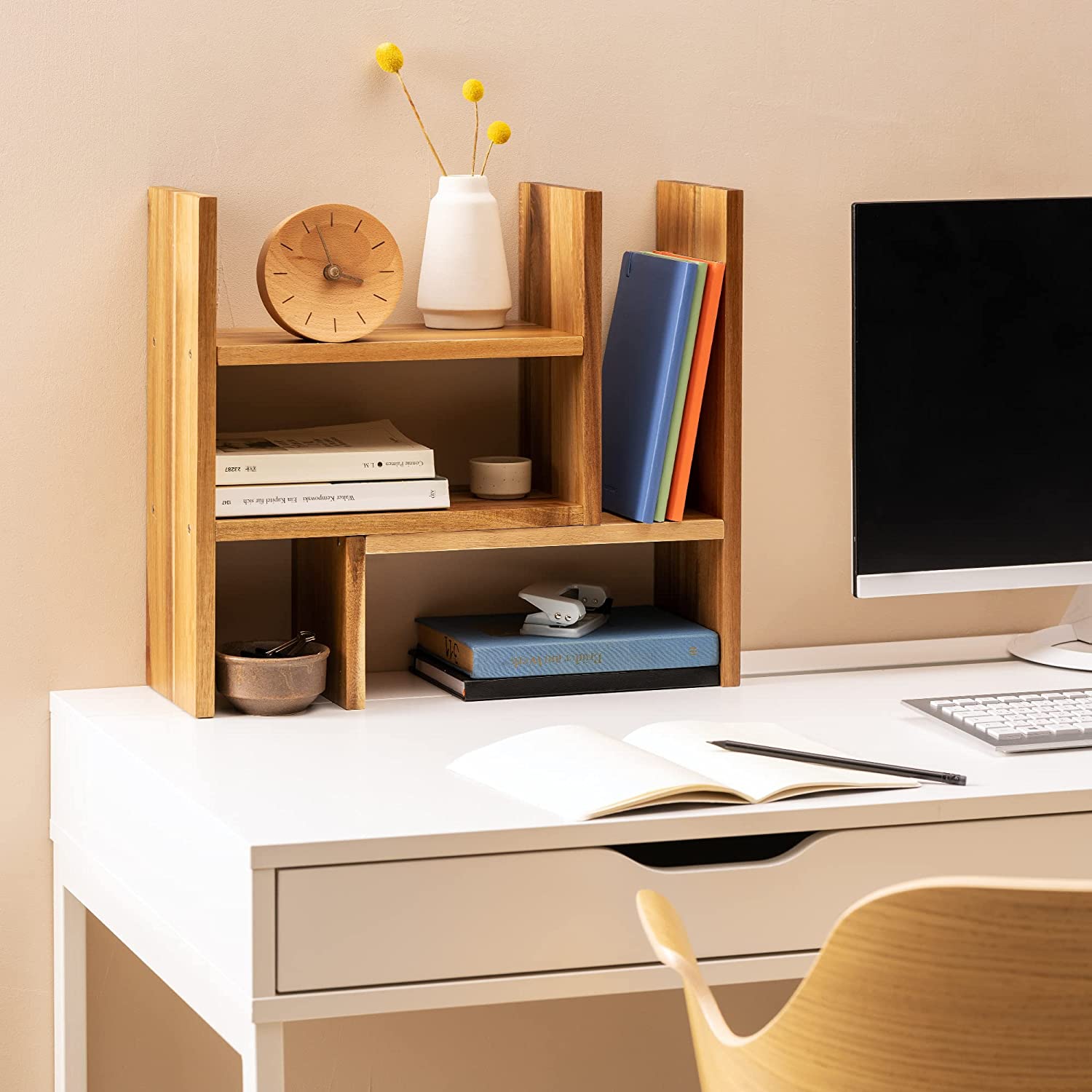 Navaris Βάση Οργάνωσης Γραφείου από Μπαμπού - Natural - 54165.05