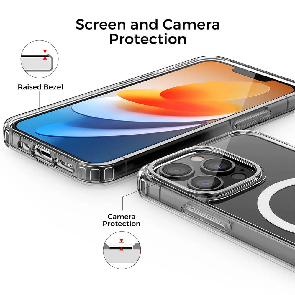 Techsuit iPhone 15 Pro Max - MagSafe Pro - Σκληρή Θήκη με Πλαίσιο Σιλικόνης - Transparent