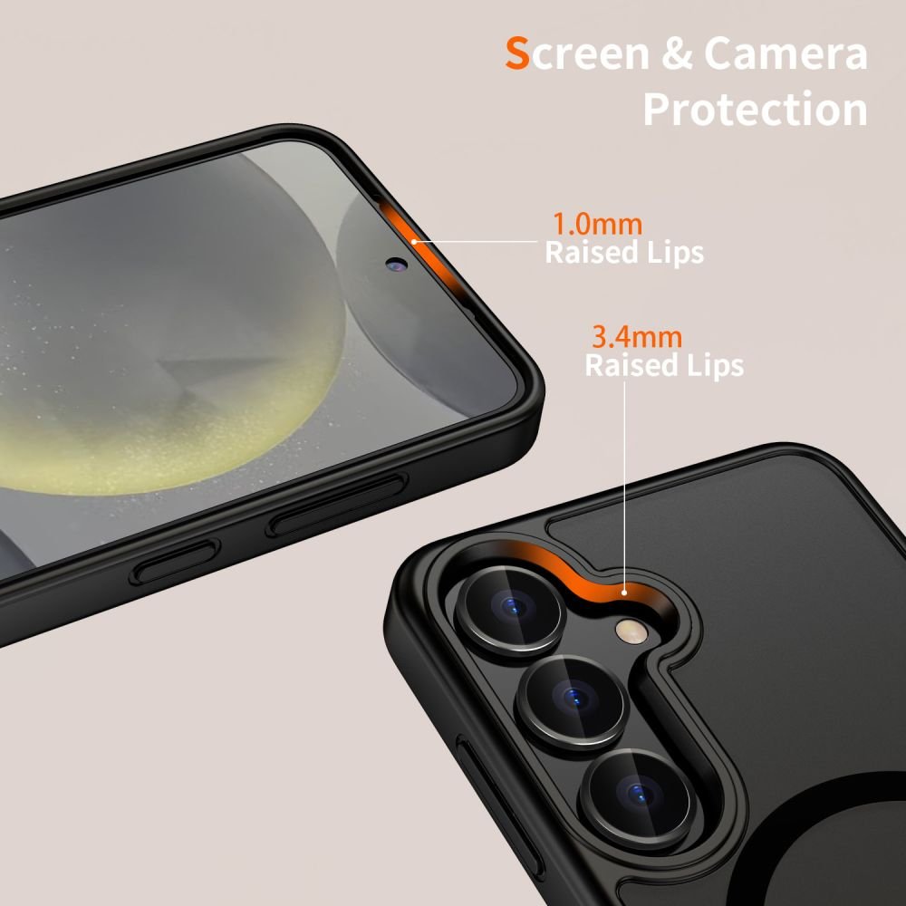 Tech - Protect Samsung Galaxy S25 Plus MagMat Σκληρή Θήκη με Πλαίσιο Σιλικόνης και MagSafe - Matte Black