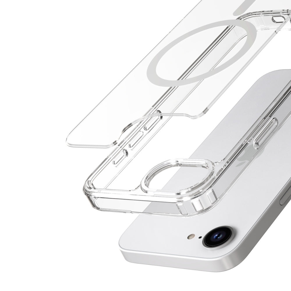 Araree iPhone 16e Duple M Σκληρή Θήκη με Πλαίσιο Σιλικόνης και MagSafe - Διάφανη