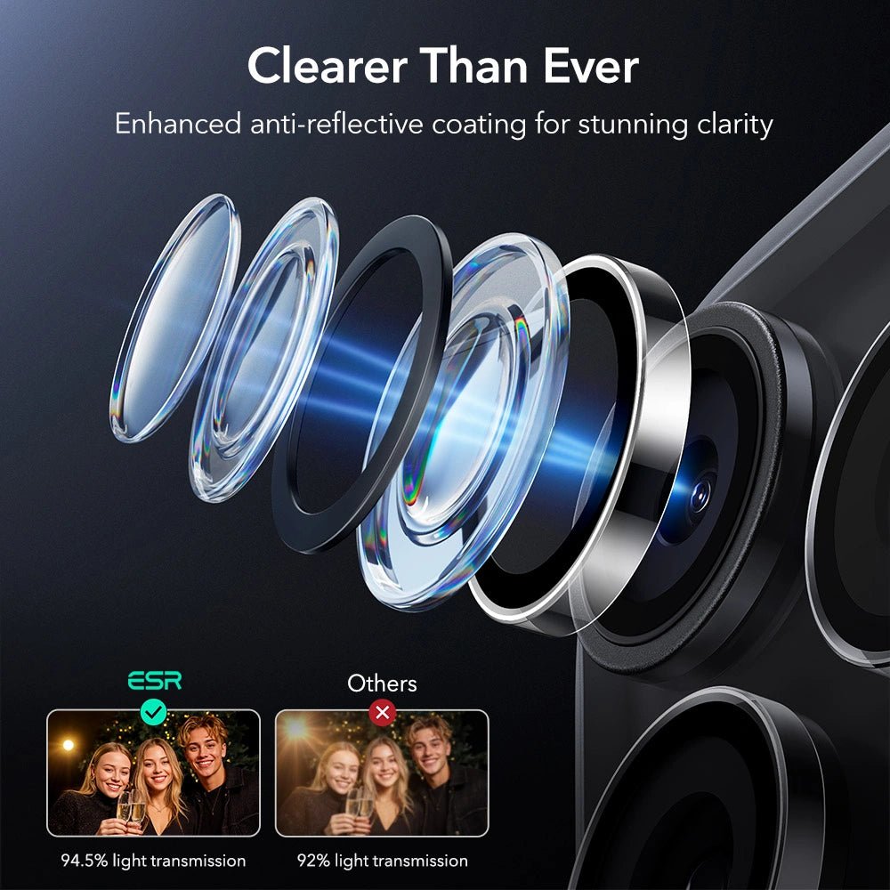 ESR iPhone 14 Pro / Pro Max / 15 Pro / Pro Max /16 Pro / Pro Max / 17 Pro / Pro Max Armorite - Αντιχαρακτικό Γυαλί για την Κάμερα - Clear