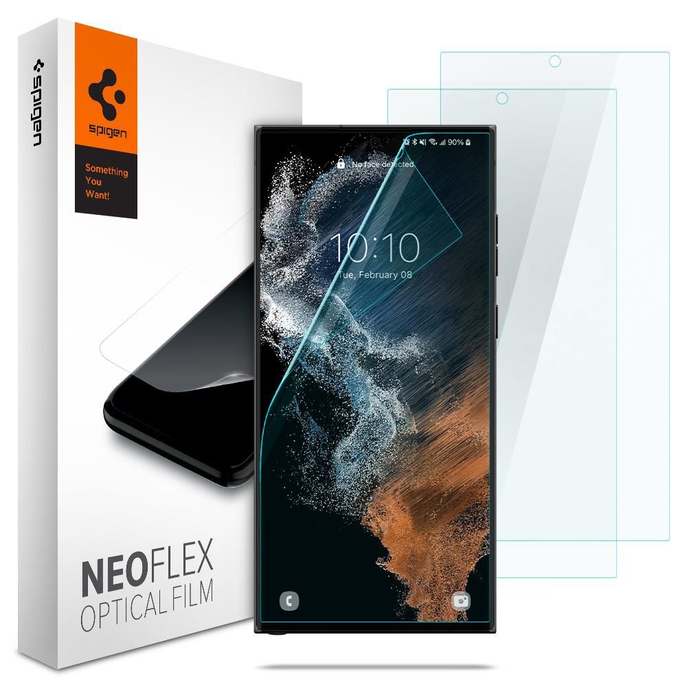 Spigen Samsung Galaxy S22 Ultra NeoFlex Προστατευτική Μεμβράνη Οθόνης - 2 Τεμάχια - Διάφανο