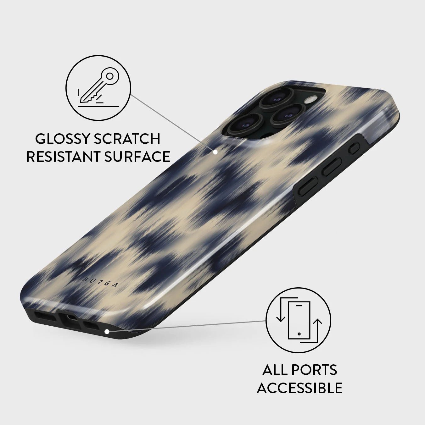 Burga iPhone 15 Pro Max Fashion Tough MagSafe Σκληρή Θήκη με MagSafe - Avalanche
