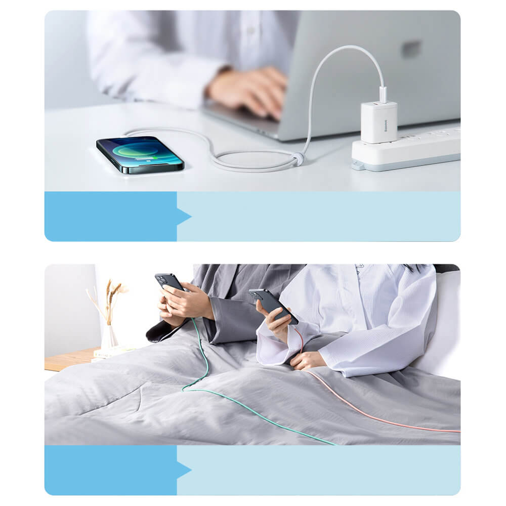 Baseus Dynamic Series 20W - Καλώδιο Δεδομένων και Φόρτισης Type - C to Lightning 2M - White - CALD000102
