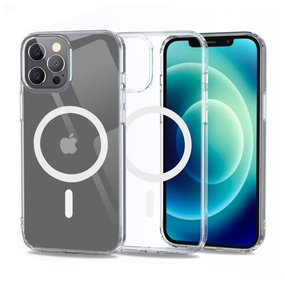 Tech - Protect iPhone 12 Pro Max Flexair Hybrid MagSafe Σκληρή Θήκη με Πλαίσιο Σιλικόνης και MagSafe - Διάφανη