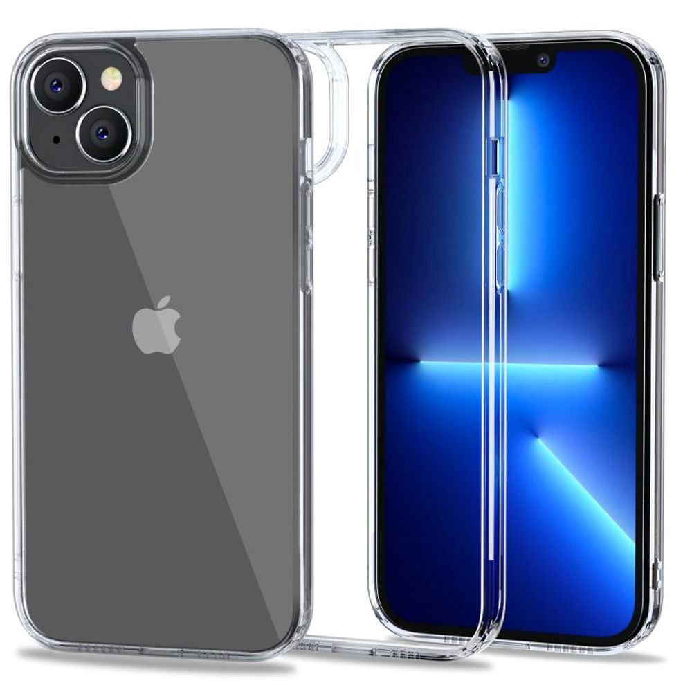 Tech - Protect iPhone 14 Flexair Hybrid Σκληρή Θήκη με Πλαίσιο Σιλικόνης - Διάφανη