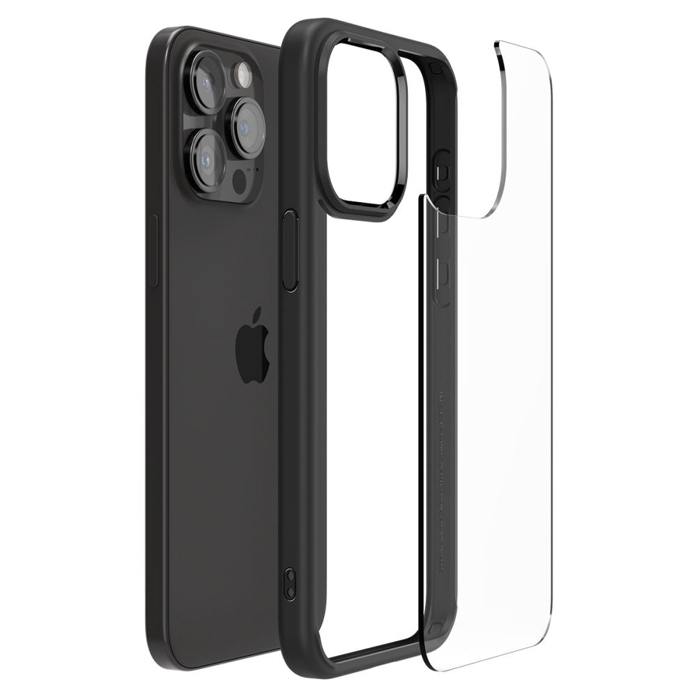Spigen iPhone 15 Pro Ultra Hybrid Σκληρή Θήκη με Πλαίσιο Σιλικόνης - Matte Black