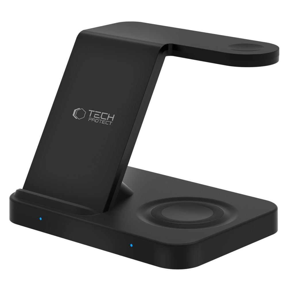 Tech - Protect QI15W - A37 3in1 Ασύρματος Φορτιστής Qi Charge για Android, Airpods / Galaxy Buds και Apple Watch - Black
