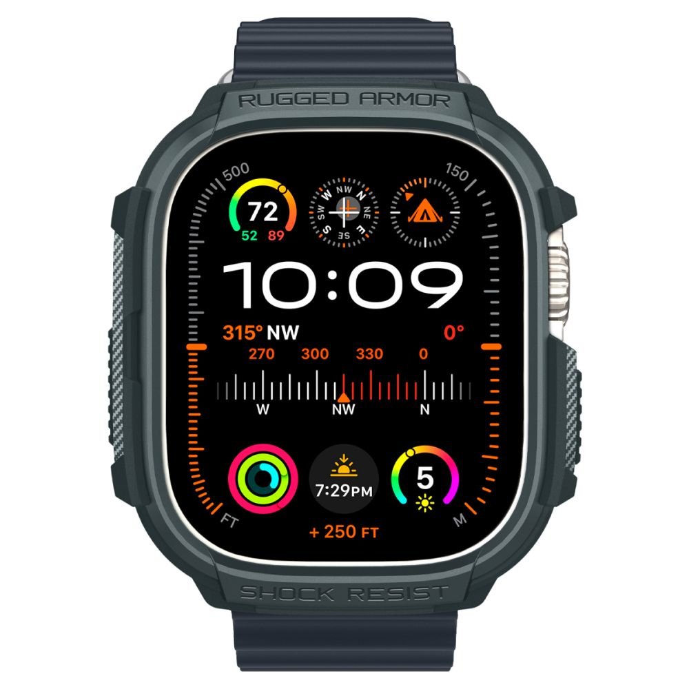 Spigen Θήκη Apple Watch Ultra (1/2/3) - 49mm Rugged Armor - Abyss Green