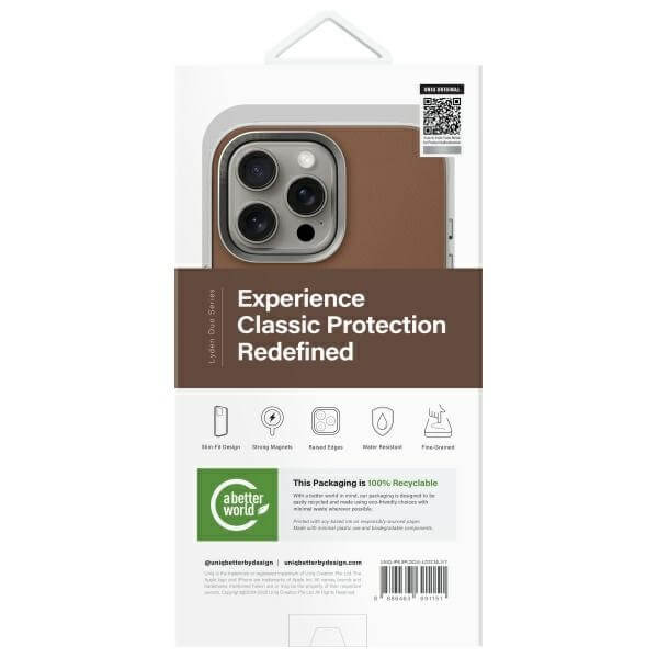 Uniq iPhone 16 Pro Max - Lyden DS - Σκληρή Θήκη με Επένδυση Συνθετικού Δέρματος και MagSafe - Carmel / Ivory
