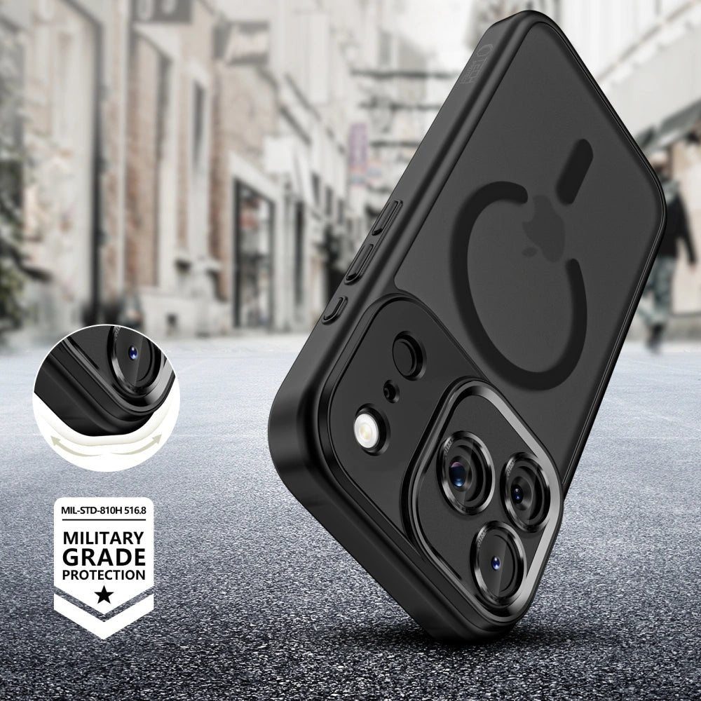 Tech - Protect iPhone 17 Pro - MagCam MagSafe - Σκληρή Θήκη με Πλαίσιο Σιλικόνης και Προστασία Κάμερας - Matte Black