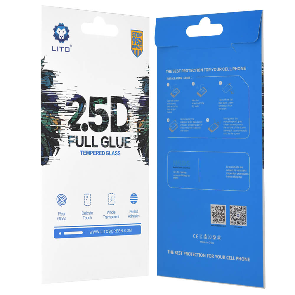 Lito iPhone 14 Pro 0.33mm 2.5D 9H Full Screen Αντιχαρακτικό Γυαλί Οθόνης - Black