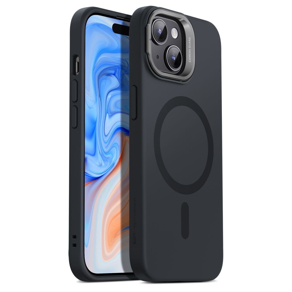 ESR iPhone 15 Plus Cloud Kickstand Halolock MagSafe Σκληρή Θήκη με Πλαίσιο Σιλικόνης και Stand - Black