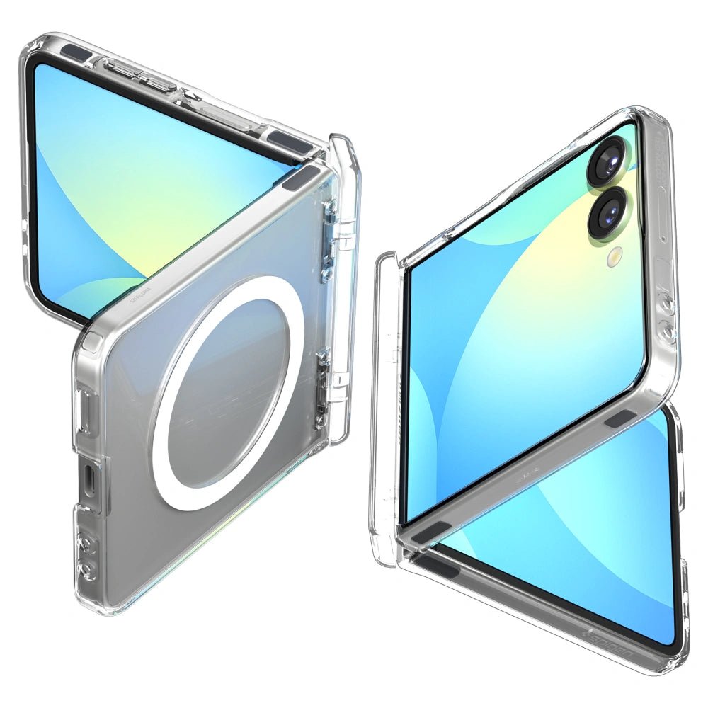 Spigen Samsung Galaxy Z Flip7 - Ultra Hybrid Pro Mag - Σκληρή Θήκη με Πλαίσιο Σιλικόνης με MagSafe - Clear / White