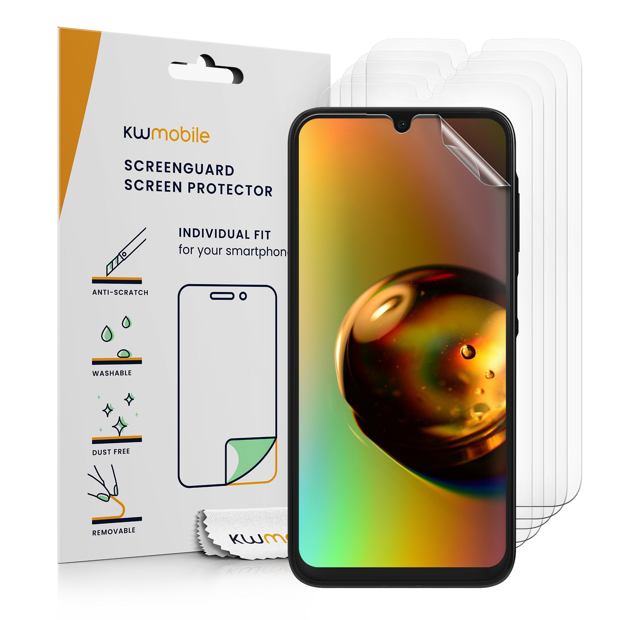 KW Samsung Galaxy A25 5G - Σετ με 6 Μεμβράνες Προστασίας Οθόνης - Διάφανες