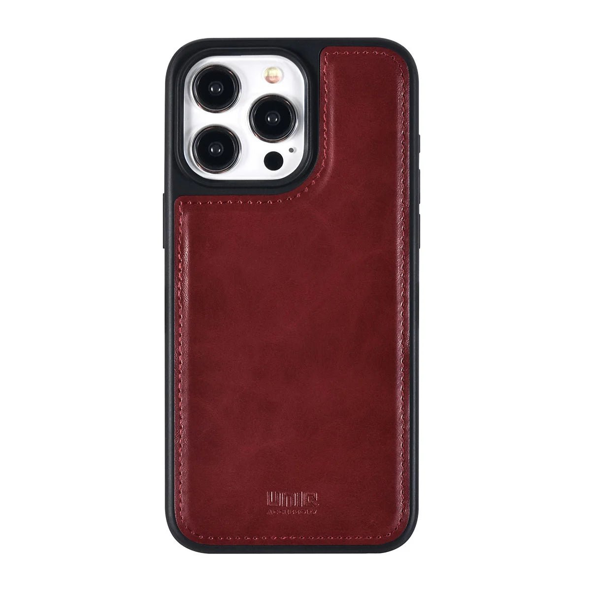 Tuniq iPhone 15 Pro Max - 2 σε 1 - Θήκη Πορτοφόλι από Δερματίνη με Αποσπώμενη Θήκη - Κόκκινη