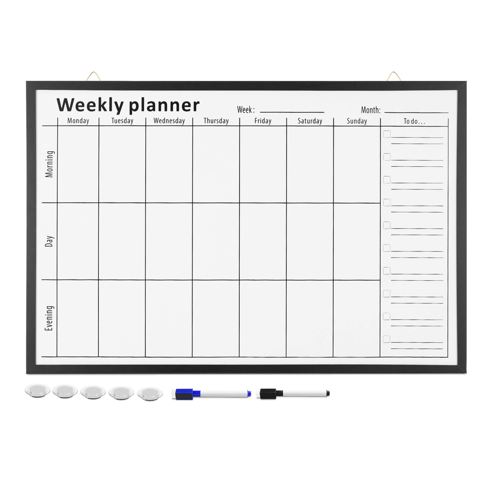 Navaris Μαγνητικός Πίνακας Εβδομαδιαίου Χρονοδιαγράμματος - 91 x 61 cm - White - 53630.01