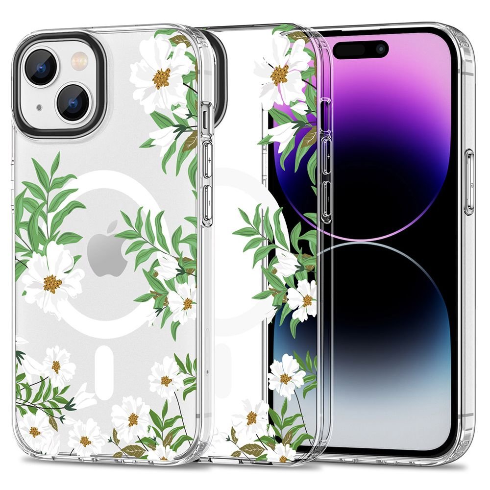 Tech - Protect iPhone 15 MagMood Σκληρή Θήκη με Πλαίσιο Σιλικόνης και MagSafe - Spring Daisy