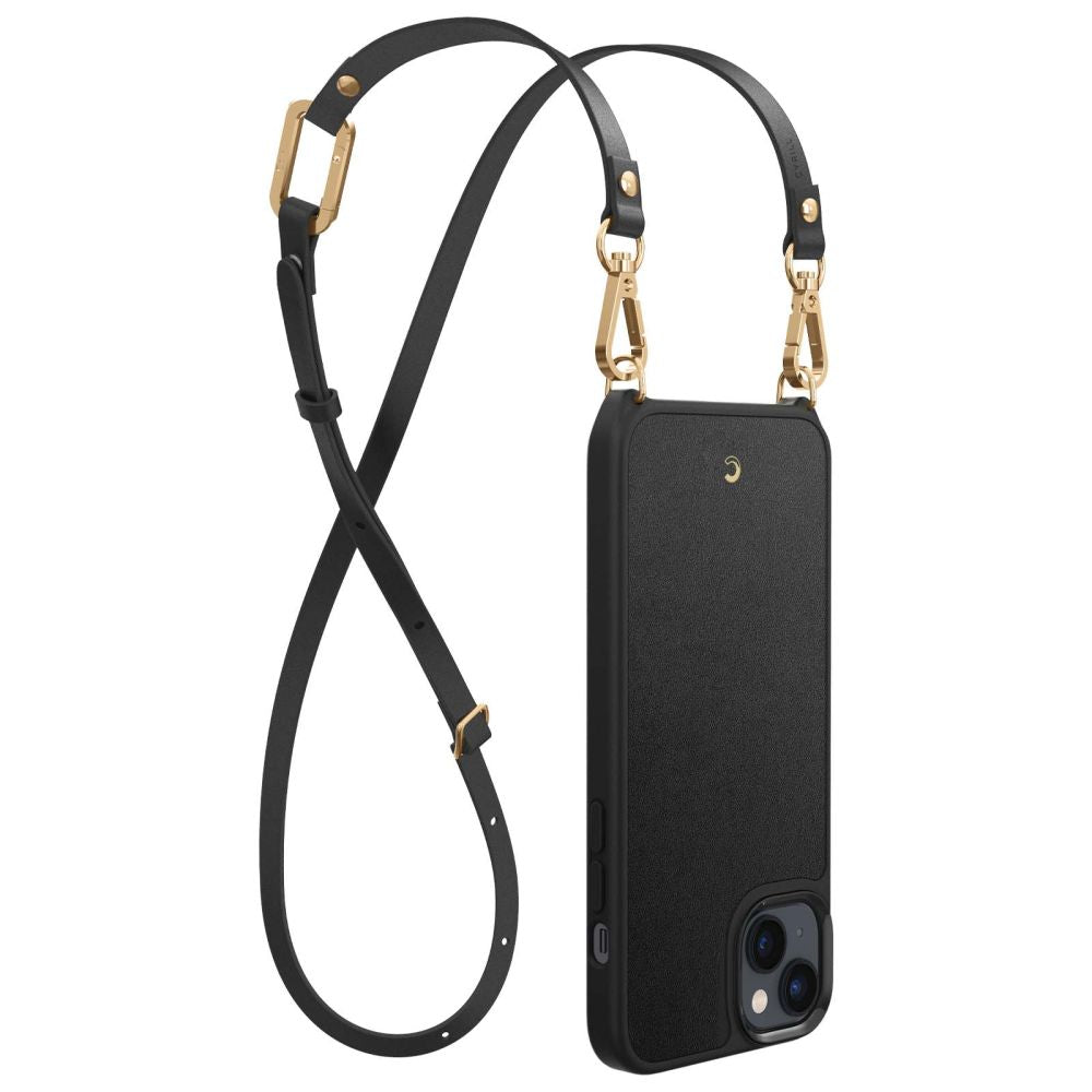 Spigen Cyrill iPhone 14 Plus / iPhone 15 Plus Classic Charm Mag Σκληρή Θήκη MagSafe με Πλαίσιο Σιλικόνης και Λουράκι - Black
