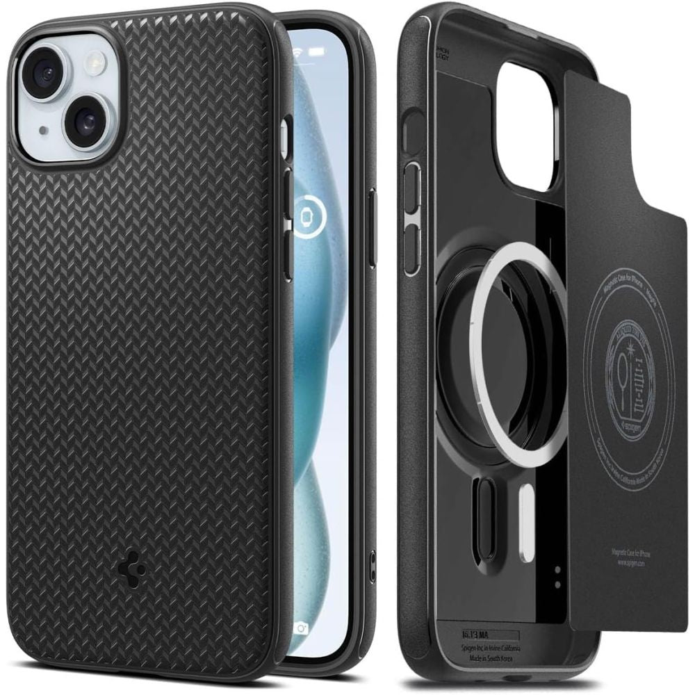 Spigen iPhone 15 Plus Mag Armor Θήκη Σιλικόνης TPU με MagSafe - Matte Black