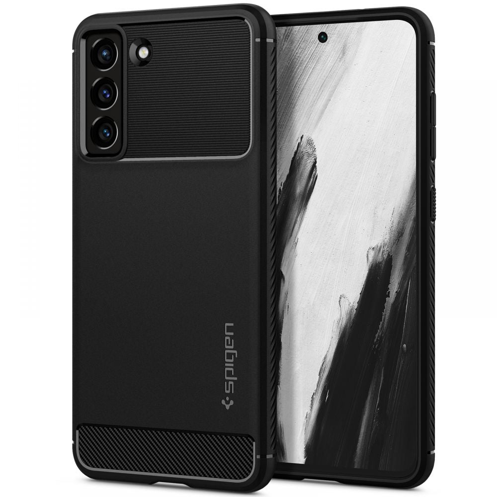 Spigen Samsung Galaxy S21 FE Θήκη TPU Rugged Armor - Black Matte