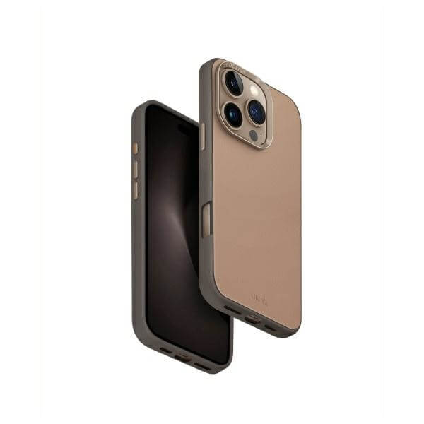 Uniq iPhone 16 Pro - Lyden DS - Σκληρή Θήκη με Επένδυση Συνθετικού Δέρματος και MagSafe - Flint Grey