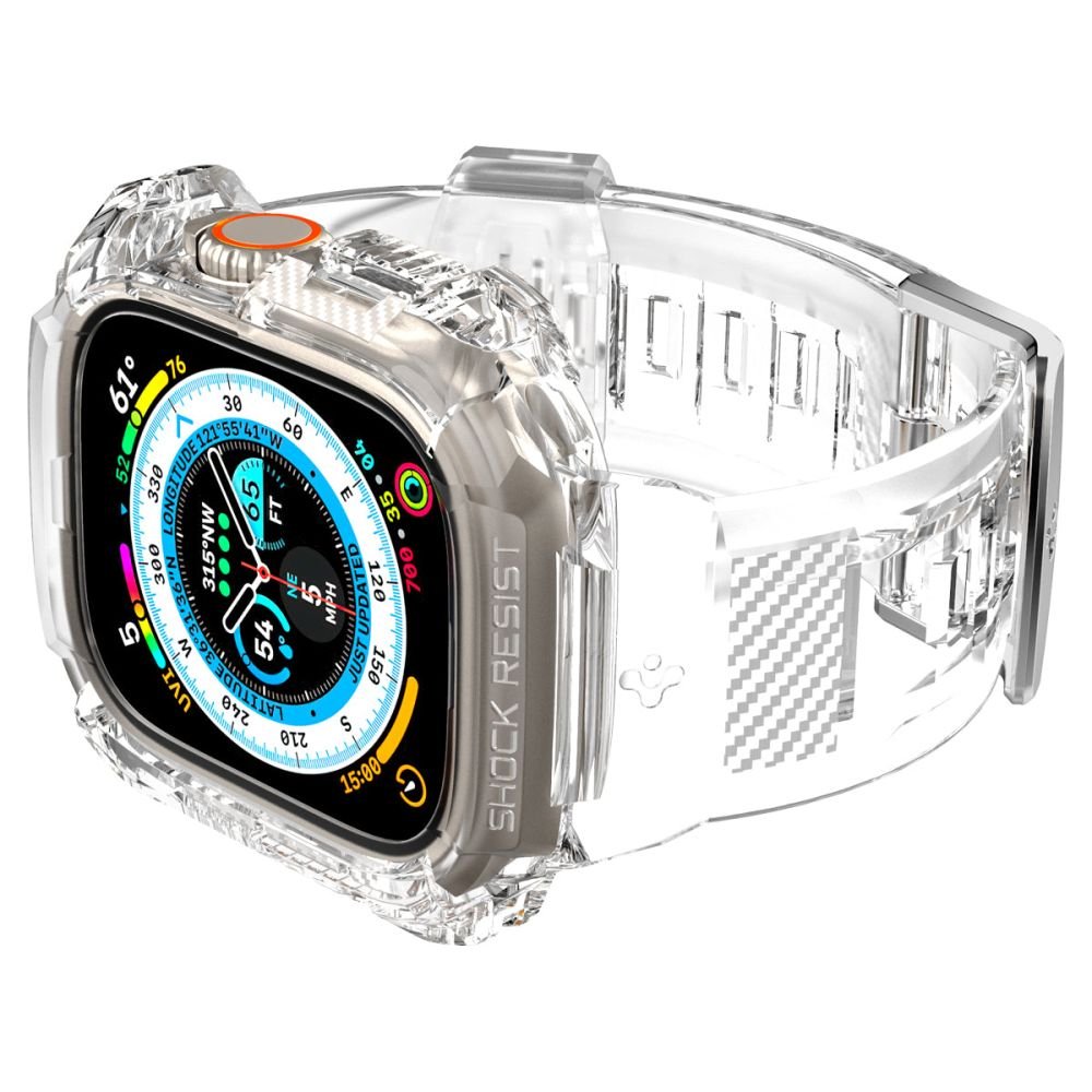 Spigen Λουράκι Apple Watch Ultra (1/2/3) - 49mm Rugged Armor Pro - Διάφανο