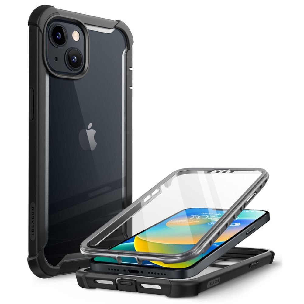 i - Blason iPhone 14 Plus Ares Σκληρή Θήκη με Πλαίσιο Σιλικόνης και Προστασία Οθόνης - Black
