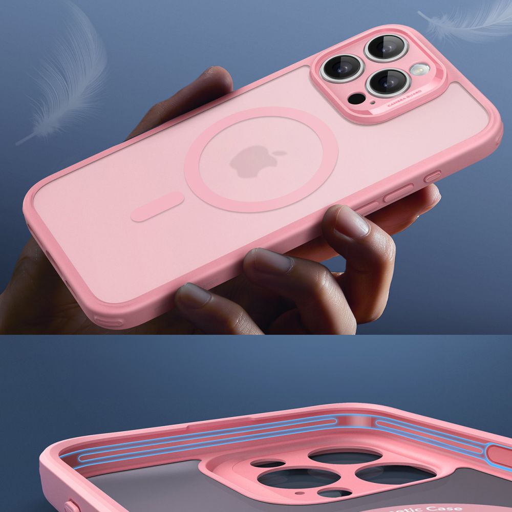 ESR iPhone 16 Pro Max - Classic Pro Halolock - Σετ με 1 Αντιχαρακτικό Γυαλί Οθόνης και Θήκη MagSafe - Frosted Pink