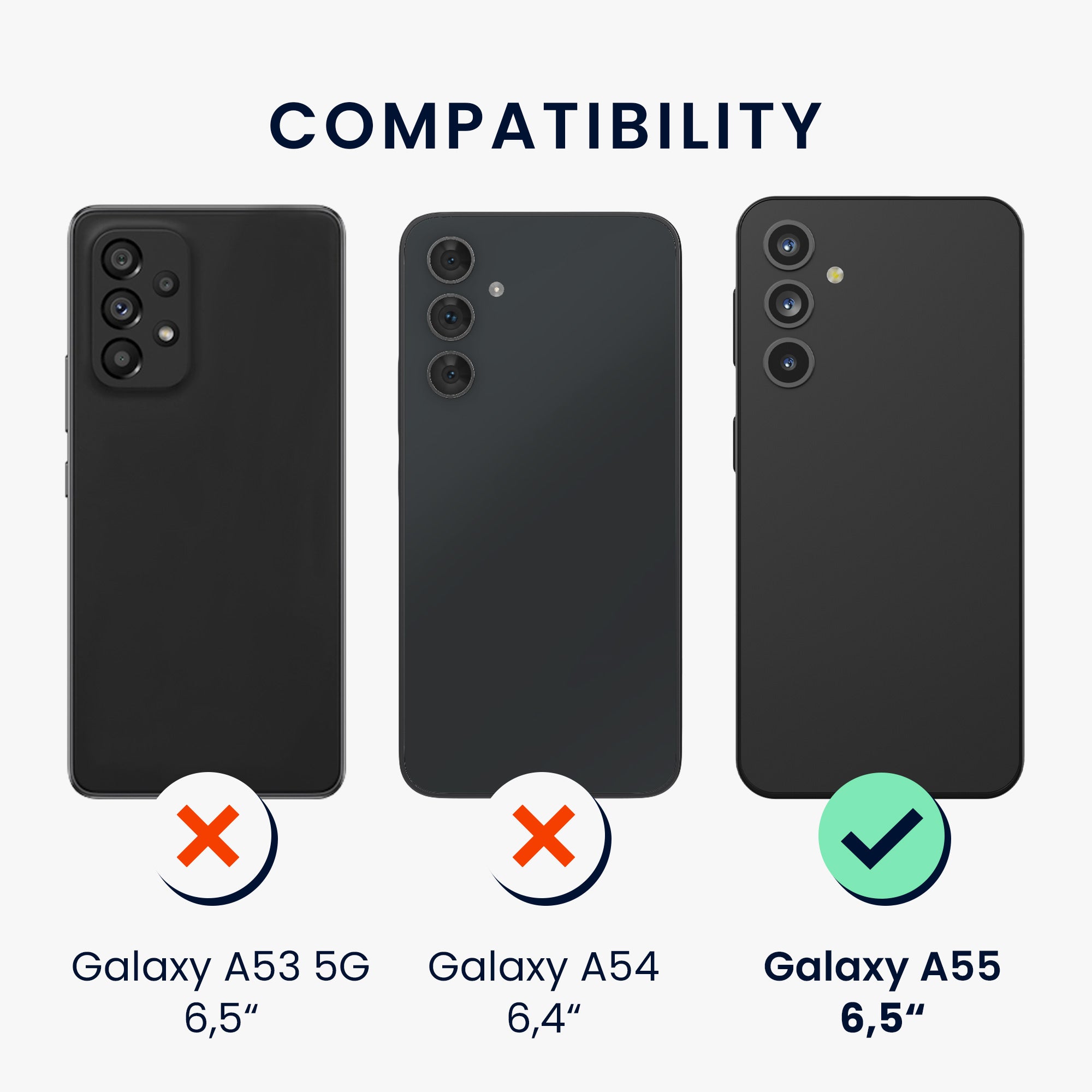 KW Samsung Galaxy A55 5G - Σετ με 6 Μεμβράνες Προστασίας Οθόνης - Διάφανες
