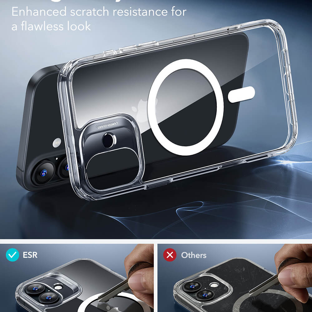 ESR iPhone 16 Classic Hybrid Halolock Σκληρή Θήκη με Πλαίσιο Σιλικόνης και MagSafe - Διάφανη