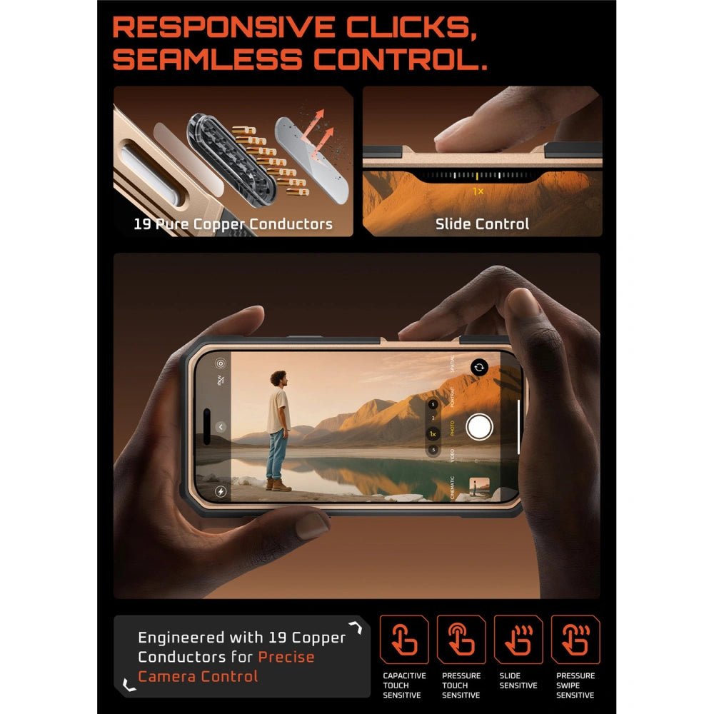 Supcase iPhone 17 Pro - UB Grip Pro Mag - Σκληρή Θήκη με Προστασία Οθόνης και MagSafe / Stand - Desert Gold