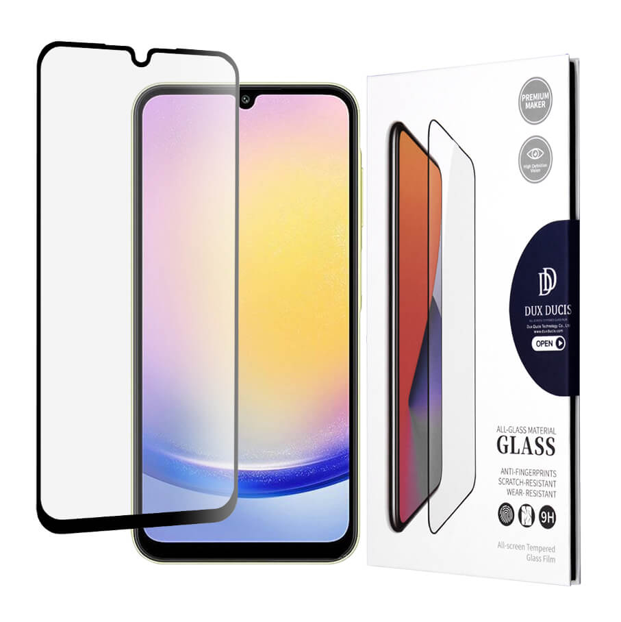 Dux Ducis Samsung Galaxy A25 5G - Προστασία Οθόνης - Full Screen 9H Αντιχαρακτικό Γυαλί Tempered Glass - Διάφανο / Μαύρο