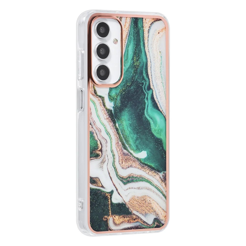 Tuniq Samsung Galaxy A25 5G - Σκληρή Θήκη με Πλαίσιο Σιλικόνης - Σχέδιο Μάρμαρο - Πράσινη