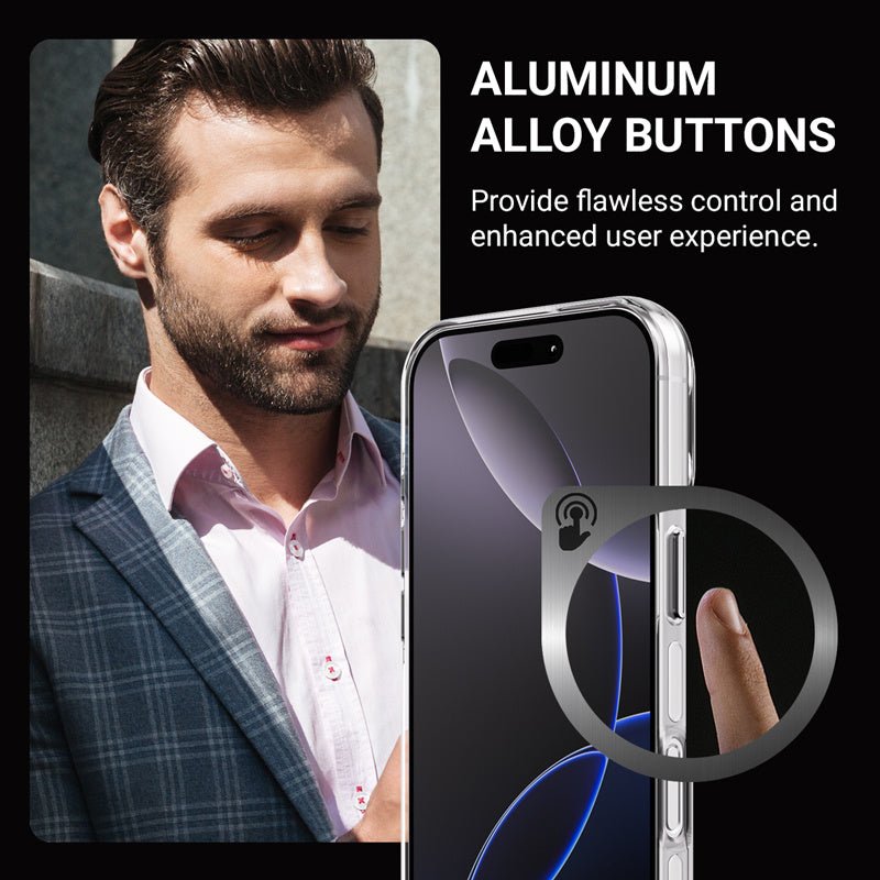 Crong iPhone 15 Pro Clear Mag Pro - Σκληρή Θήκη με MagSafe - Clear