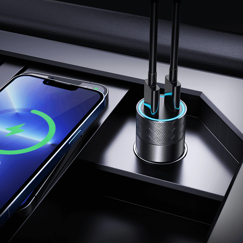 Joyroom JR - CL13 Car Charger Φορτιστής Κινητών στο Αυτοκίνητο με 2 Θύρες USB PD 50W - Gray