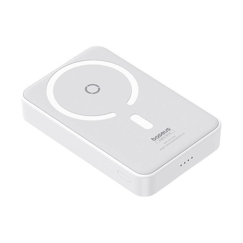 Baseus MagPro Magnetic PPCXZ05 - Ασύρματο MagSafe PowerBank 5000mAh 20W με Καλώδιο Type - C to Type - C - White