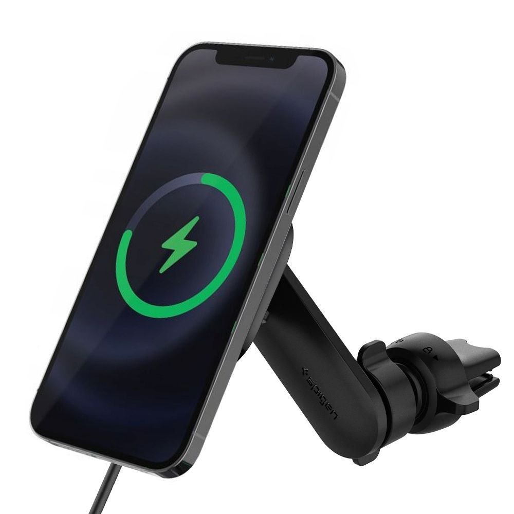 Spigen ITS12W OneTap Μαγνητική Βάση Αυτοκινήτου Αεραγωγού με Ασύρματη Φόρτιση MagSafe - Black